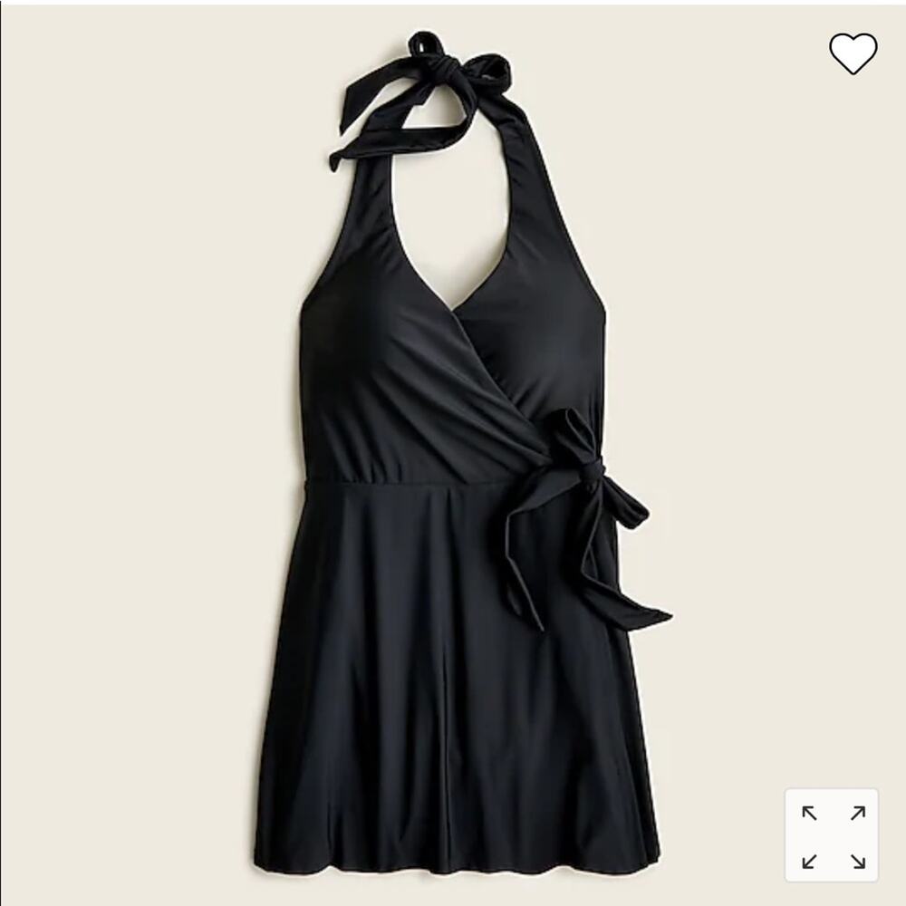 J. Crew Black Halter Wrap One Piece Swimsuit - Picture 3 of 4